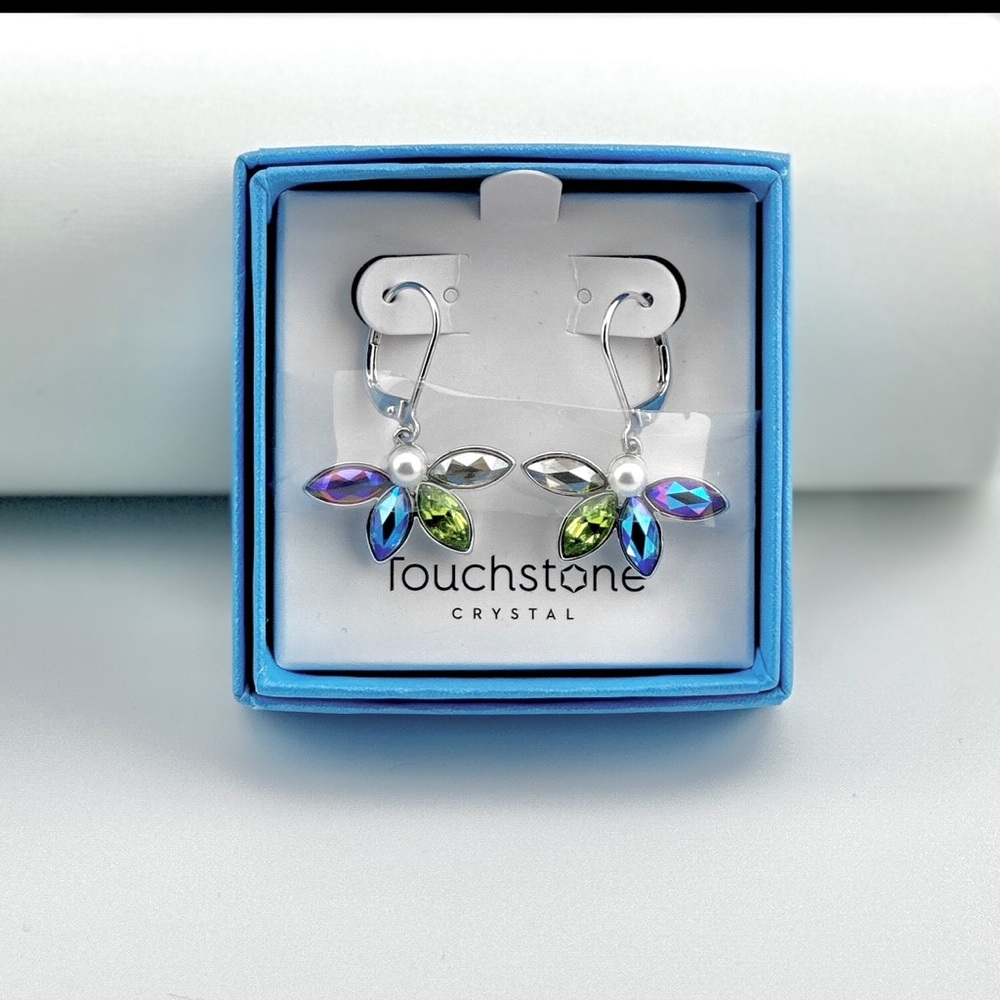 Shimmering Garden Earrings 
Touchstone Crystal by Swarovski